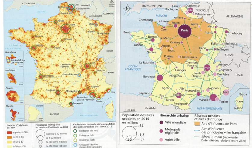 Repartition de la po et hierarchie urbaine